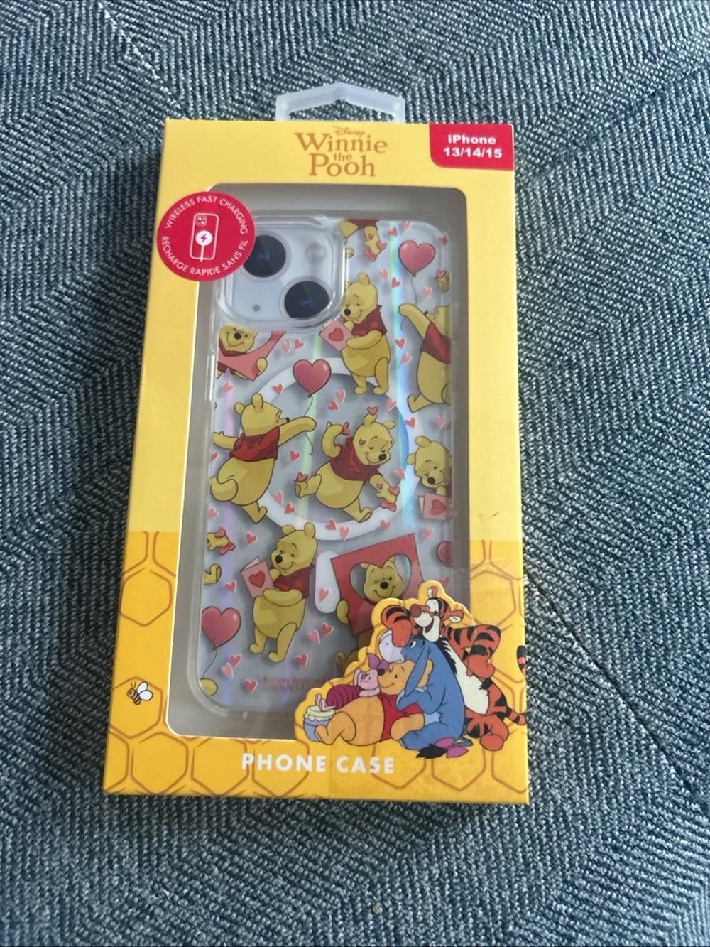 New Disney Winnie The Pooh iPhone 13/14/15  Phone Case W/ Hearts/balloons